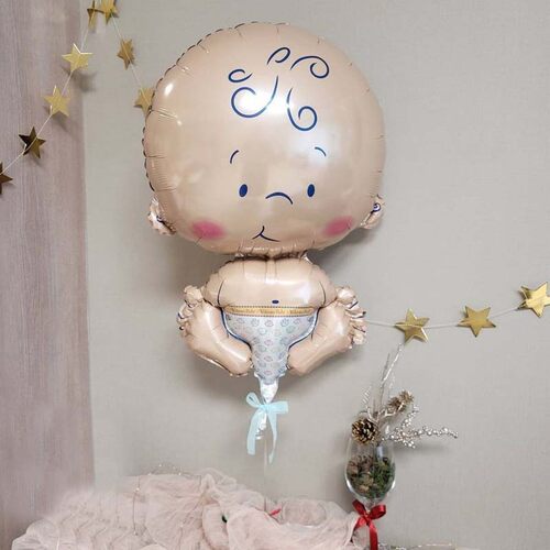 ins韩国婴儿welcomebaby气球