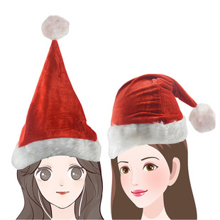 INS成人红色圣诞老人帽子christmas hats公司聚会派对商场活动品