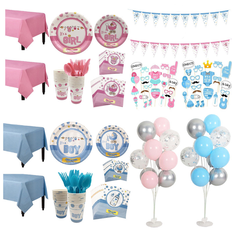 babyshower派对桌布碟子儿童