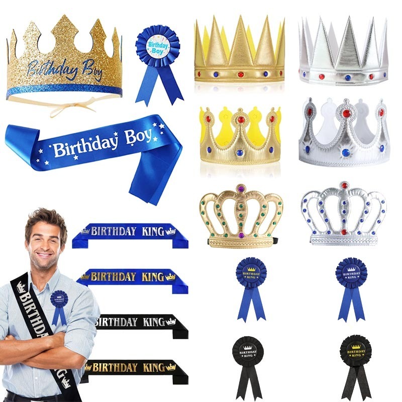 男朋友生日惊喜皇冠肩带礼仪带