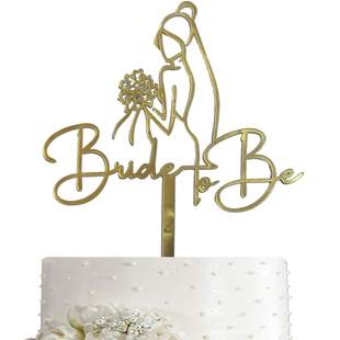 Bride to be亚克力准新娘单身派对蛋糕装饰插牌婚前派对布置道具