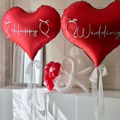 ins结婚生日红色粉色爱心气球
