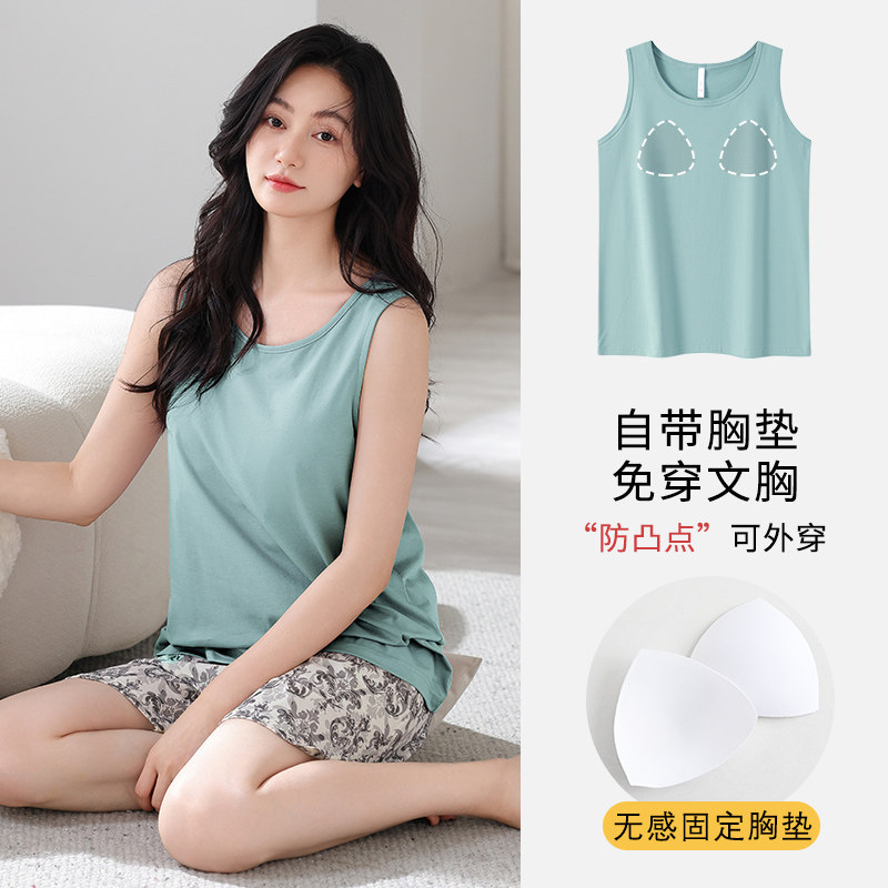 莫代尔冰丝防凸点妈妈睡衣套装