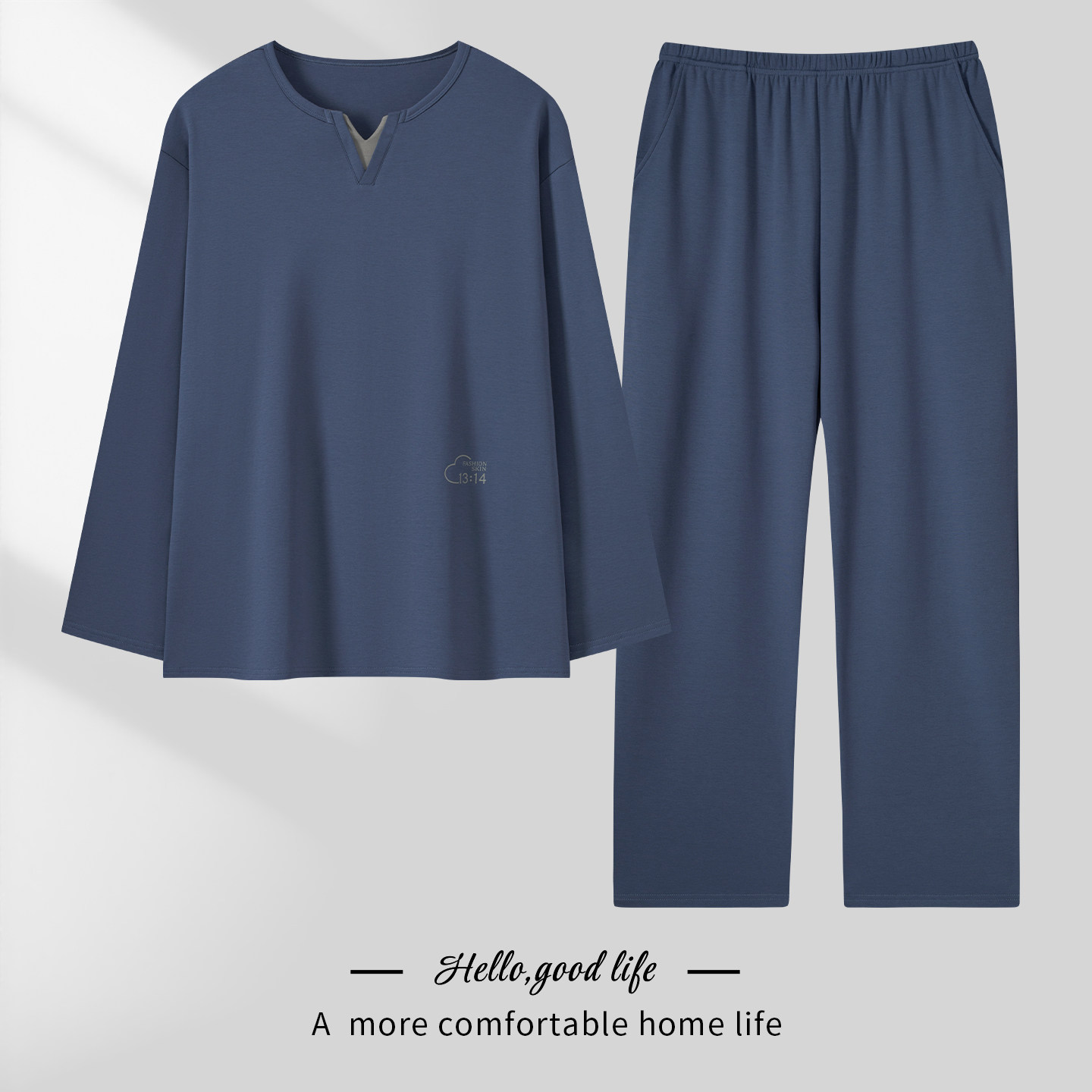 佳韵腾睡衣男士春秋款秋季纯棉长袖家居服男款薄款休闲可外穿套装