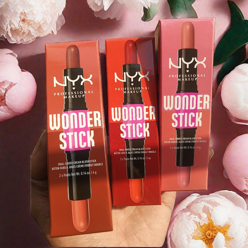 现货NYX新款WONDER STICK BLUSH双头腮红棒膏泥收缩膨胀色修容