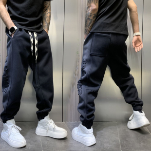 百搭宽松哈伦裤 2025春秋男款 男潮流字母小脚休闲裤 子束脚运动裤 裤