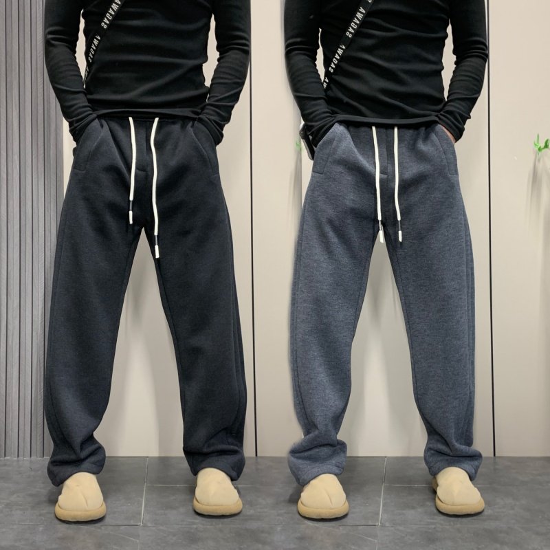 男士宽松直筒休闲裤2025年新款秋冬款抽绳长裤潮流百搭垂感运动裤,男装,休闲裤,淘宝优惠券,粉丝福利购,淘宝优惠卷