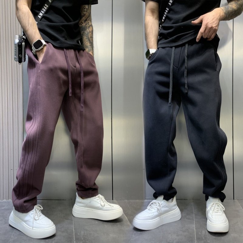 2025秋冬新款裤子直筒纯色休闲哈伦裤男款运动卫裤男士潮牌宽松,男装,休闲裤,淘宝优惠券,粉丝福利购,淘宝优惠卷