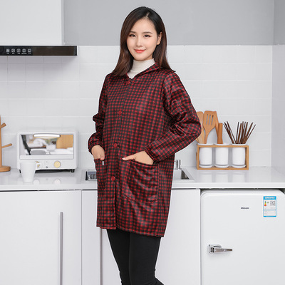 加绒罩衣围裙护衣外套保暖防水