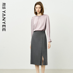套装 早秋女士穿搭时尚 半身裙气质两件套女2025新款 颜域高级感衬衫