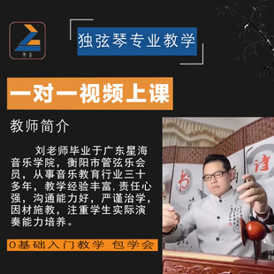 独弦琴线上学习教学培训高档民族乐器音乐爱好者网课直播视频课程