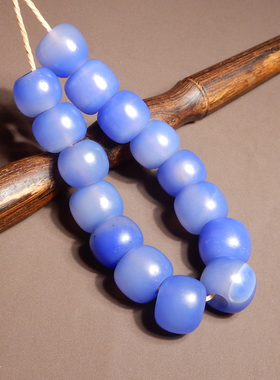 方言和田玉多脂蓝色玛瑙紫蓝手串
