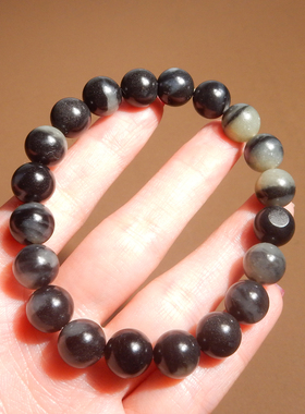 新疆和田玉青花籽料10mm圆珠手串