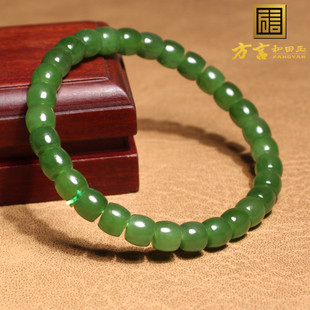 市场价3万现1480元回馈俄罗斯老坑料油润细腻碧玉卡6mm直切手串A6