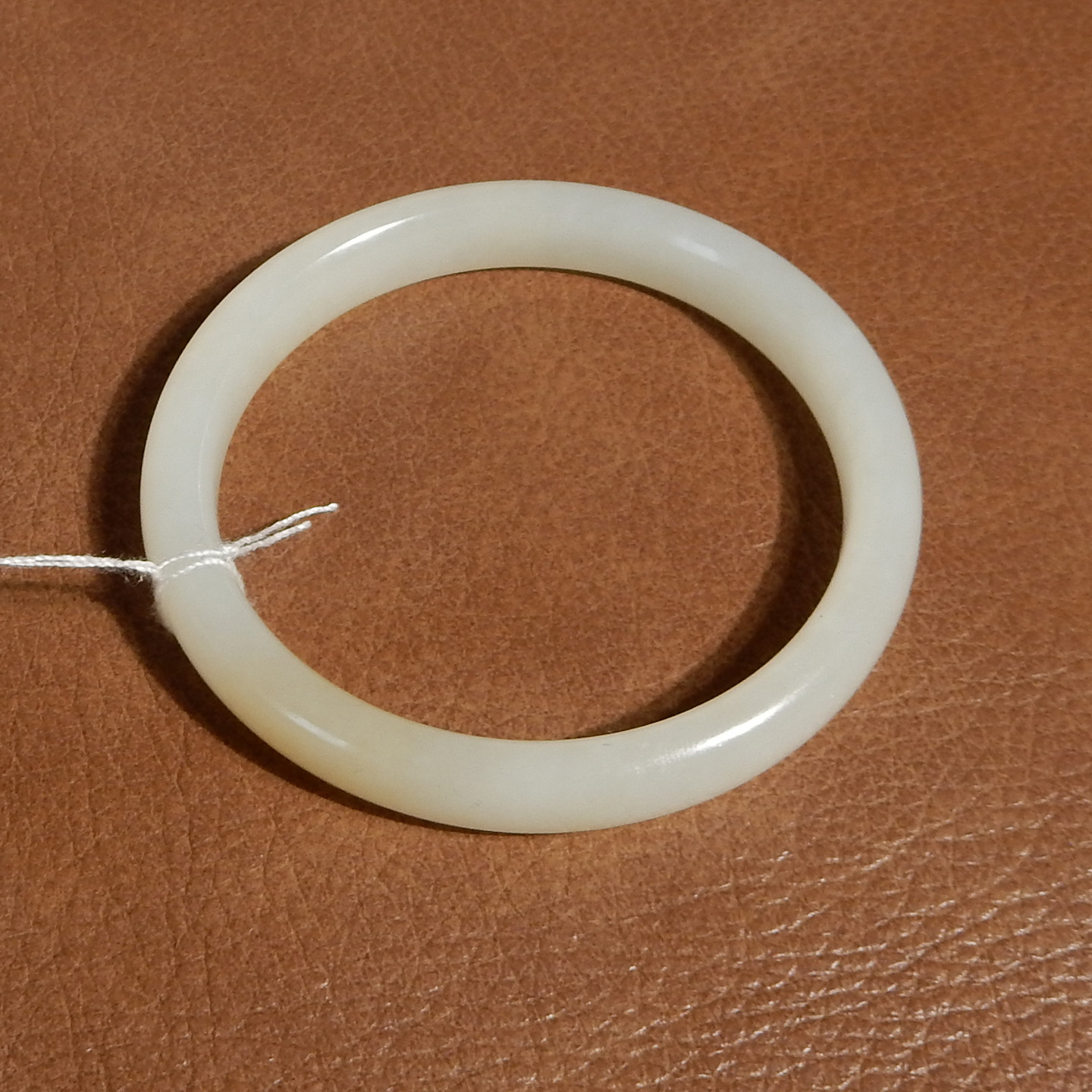 玉禧珠宝天然和田玉新疆且末细腻油润蜂蜜糖白玉55MM手镯送礼Q