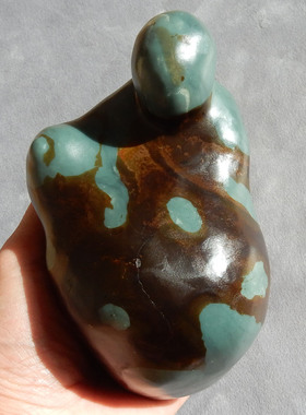 惊呆方言和田玉镇店金鹿皮蓝色蓝玉原生籽料异型意境原石玩料w2