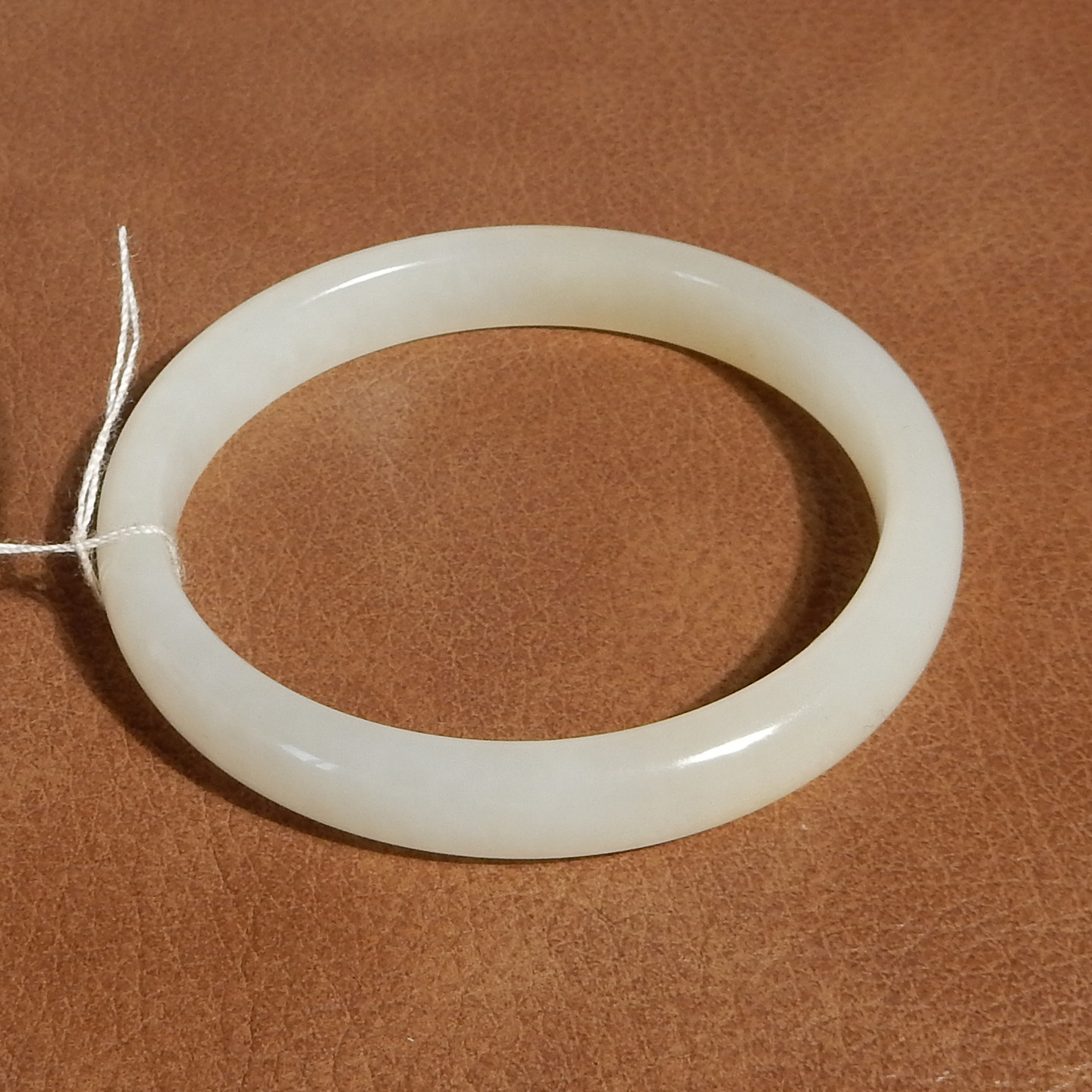 玉禧珠宝天然和田玉新疆且末细腻油润蜂蜜糖白玉58MM手镯送礼Q