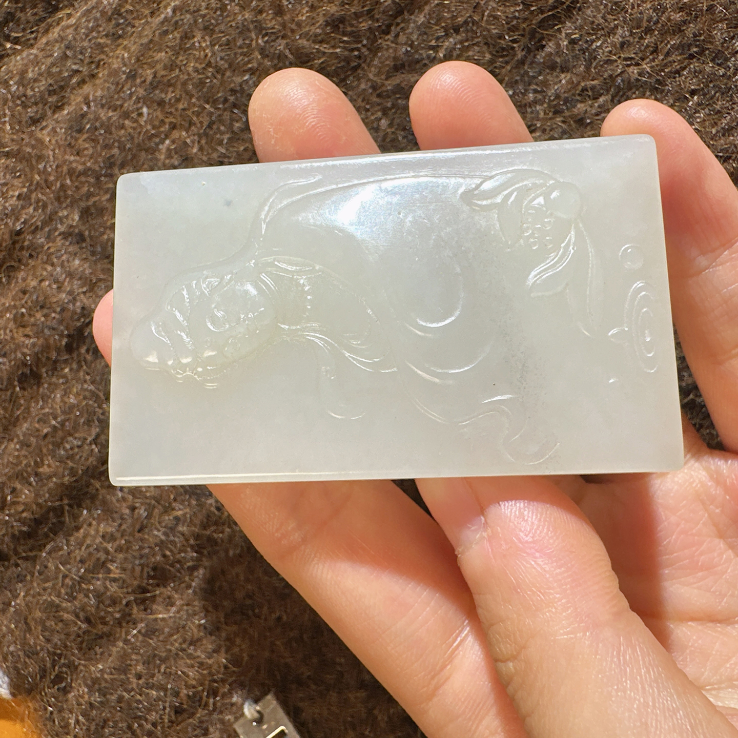 惊呆了方言和田玉精品佩戴温润意境新疆白青花籽料观音吊坠O