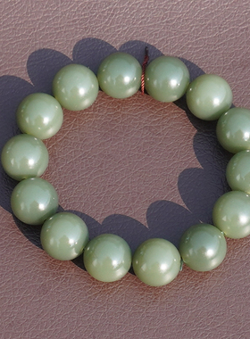 方言新疆沙枣青籽料无结构手串