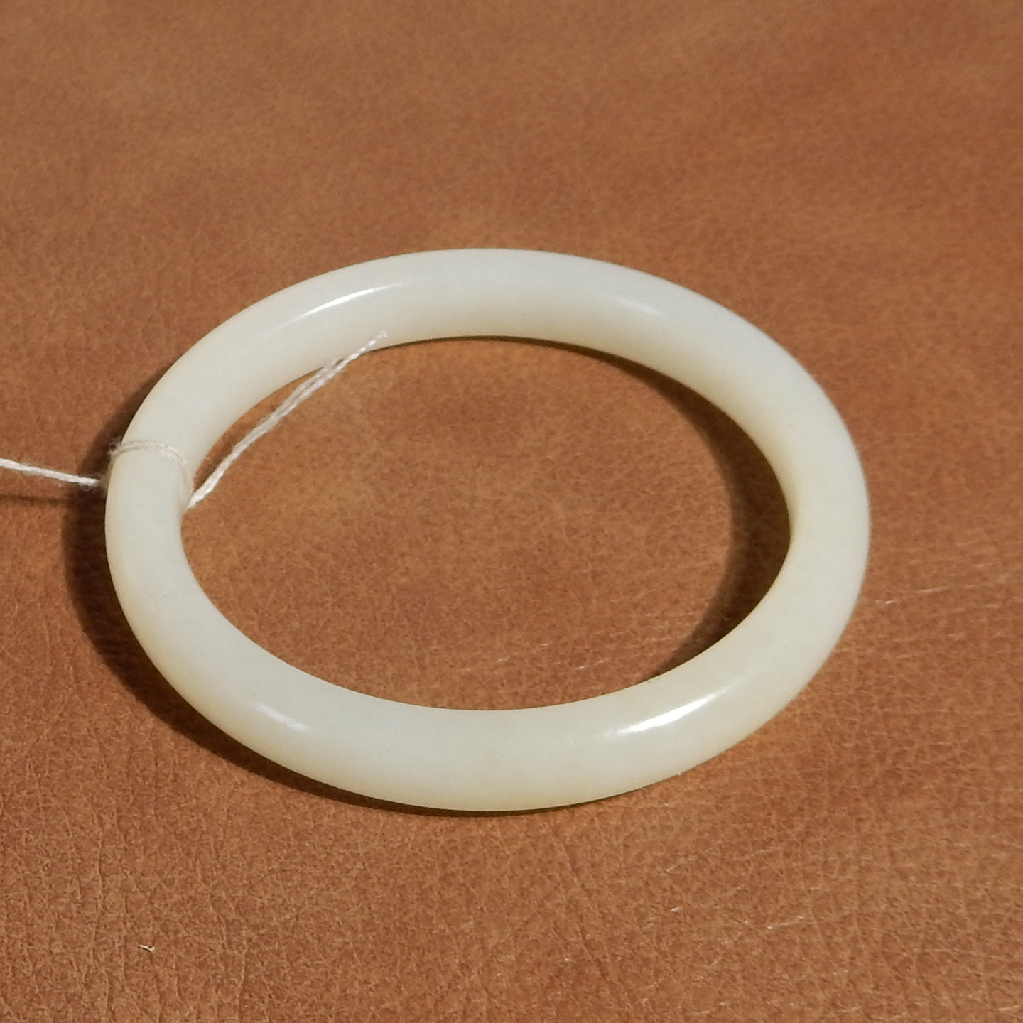 玉禧珠宝天然和田玉新疆且末细腻油润蜂蜜糖白玉59MM手镯送礼Q