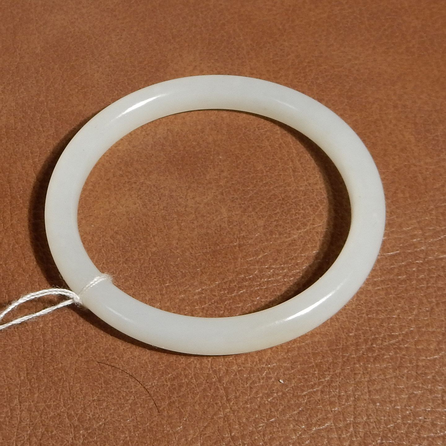 玉禧珠宝天然和田玉新疆且末细腻油润蜂蜜糖白玉59MM手镯送礼Q