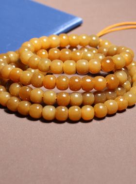 方言和田玉油润高脂黄金糖玉手串