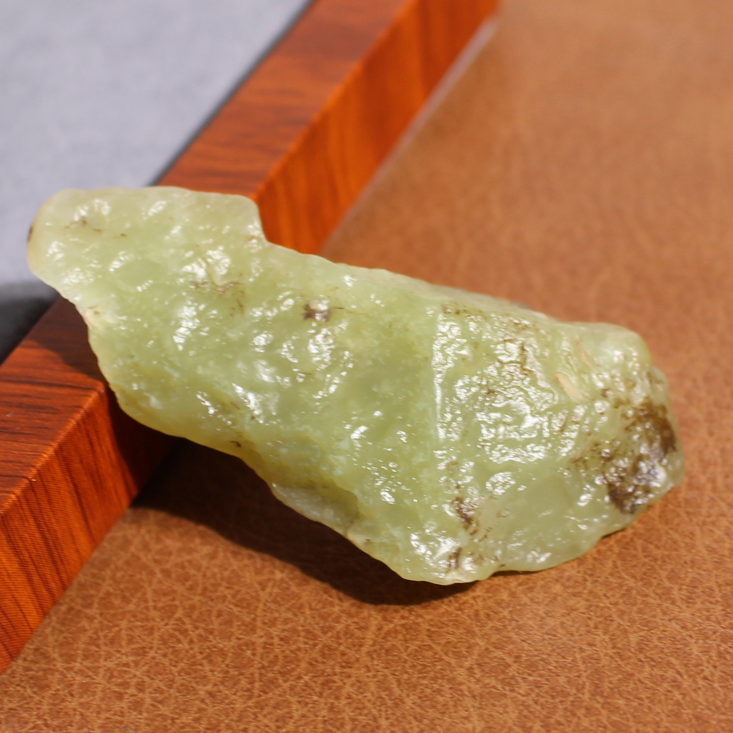 玉禧珠宝和田玉精品新疆老熟如酥戈壁料黄玉籽料原石玩料吊坠W1