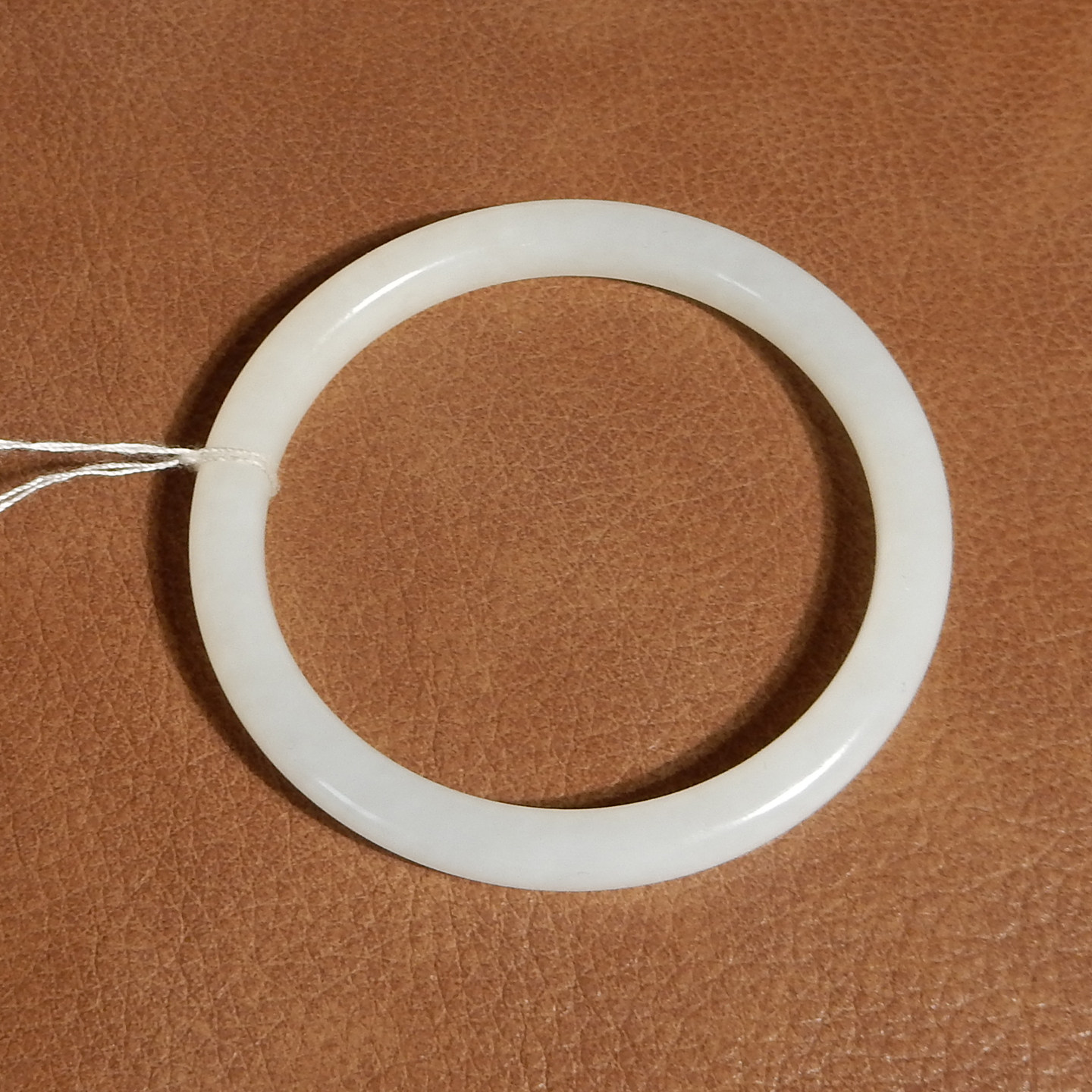 玉禧珠宝天然和田玉新疆且末细腻油润蜂蜜糖白玉59MM手镯送礼Q