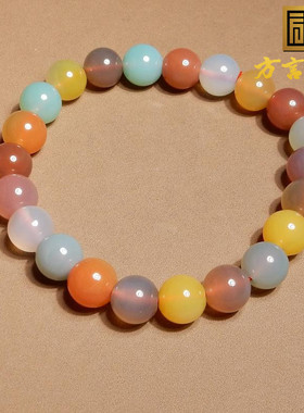 方言精美细腻多彩盐源玛瑙手串