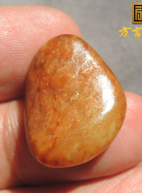 方言老熟红金沁皮高内润黄白种珍稀俏色名品金包银原石籽料玩料F