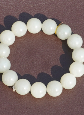 方言和田玉新疆细腻青白玉籽手串