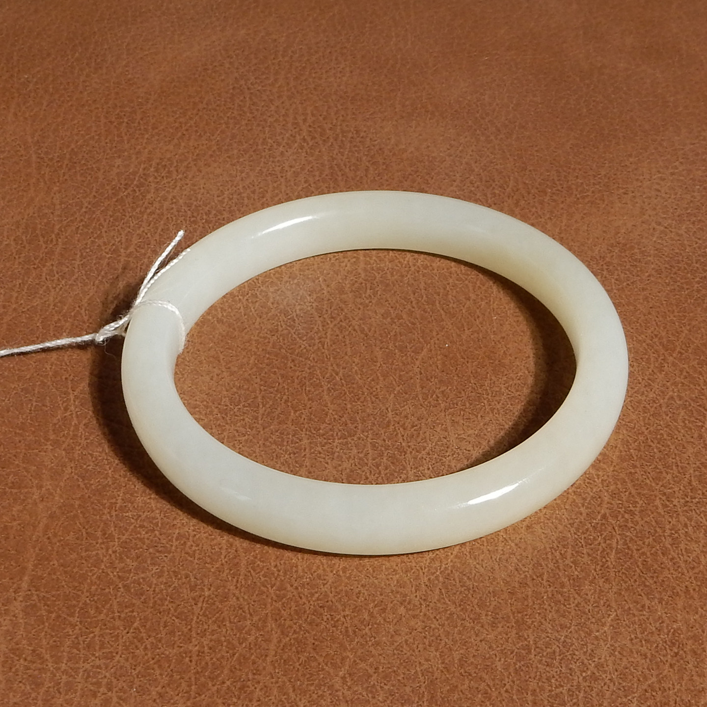 玉禧珠宝天然和田玉新疆且末细腻油润蜂蜜糖白玉58MM手镯送礼Q