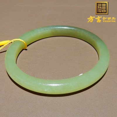 细腻油润且末青黄口56mm贵妃手镯