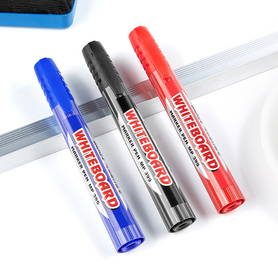 12支装宝克白板笔可擦可加墨水大容量易擦白板水性笔红色黑色蓝色