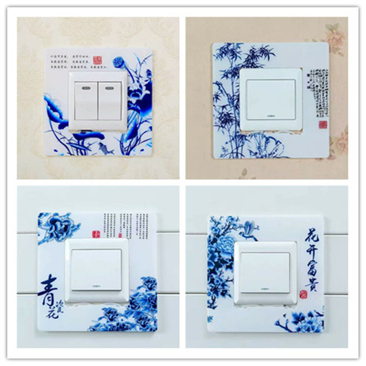 开关贴亚克力墙贴插座贴塑料开关套保护套防尘罩欧式韩式开关套