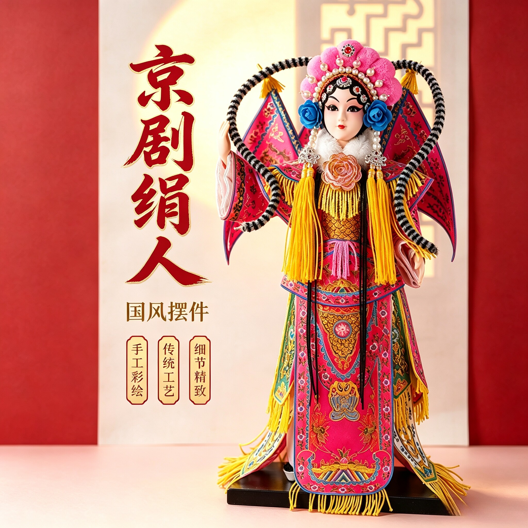 中国风工艺品礼物京剧人物摆件图片