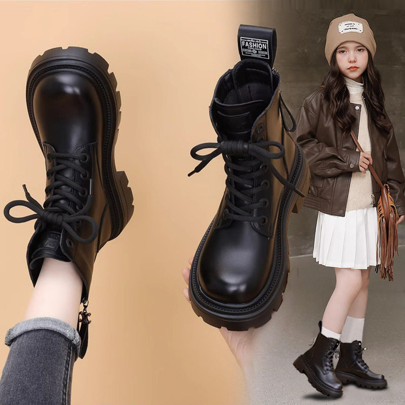 真皮女童马丁靴2025新款秋冬季儿童英伦风加绒短靴中大童女孩靴子,童鞋/婴儿鞋/亲子鞋,皮靴,淘宝优惠券,粉丝福利购,淘宝优惠卷