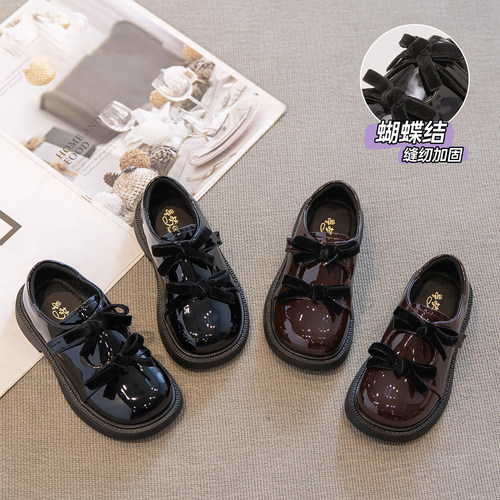 真皮女童公主鞋乐福鞋单鞋