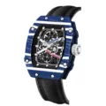 Carbon Fiber Pattern-Nylon Belt-Blue Shell Black Surface Black Belt