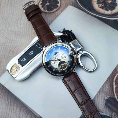 日本东方机芯星辰简约双面陀飞轮全自动机械表夜光型男精准奢华