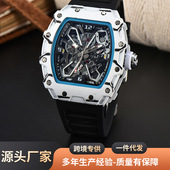 腕表彩色线条镂空表盘石英表简约时尚 外贸新款 男士 手表现货