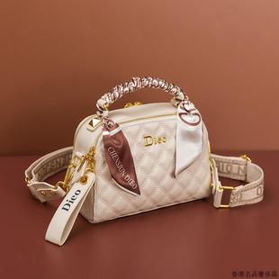 手提枕头包2025新款 小香风包包女式 高级感轻奢真皮女包单肩斜挎包