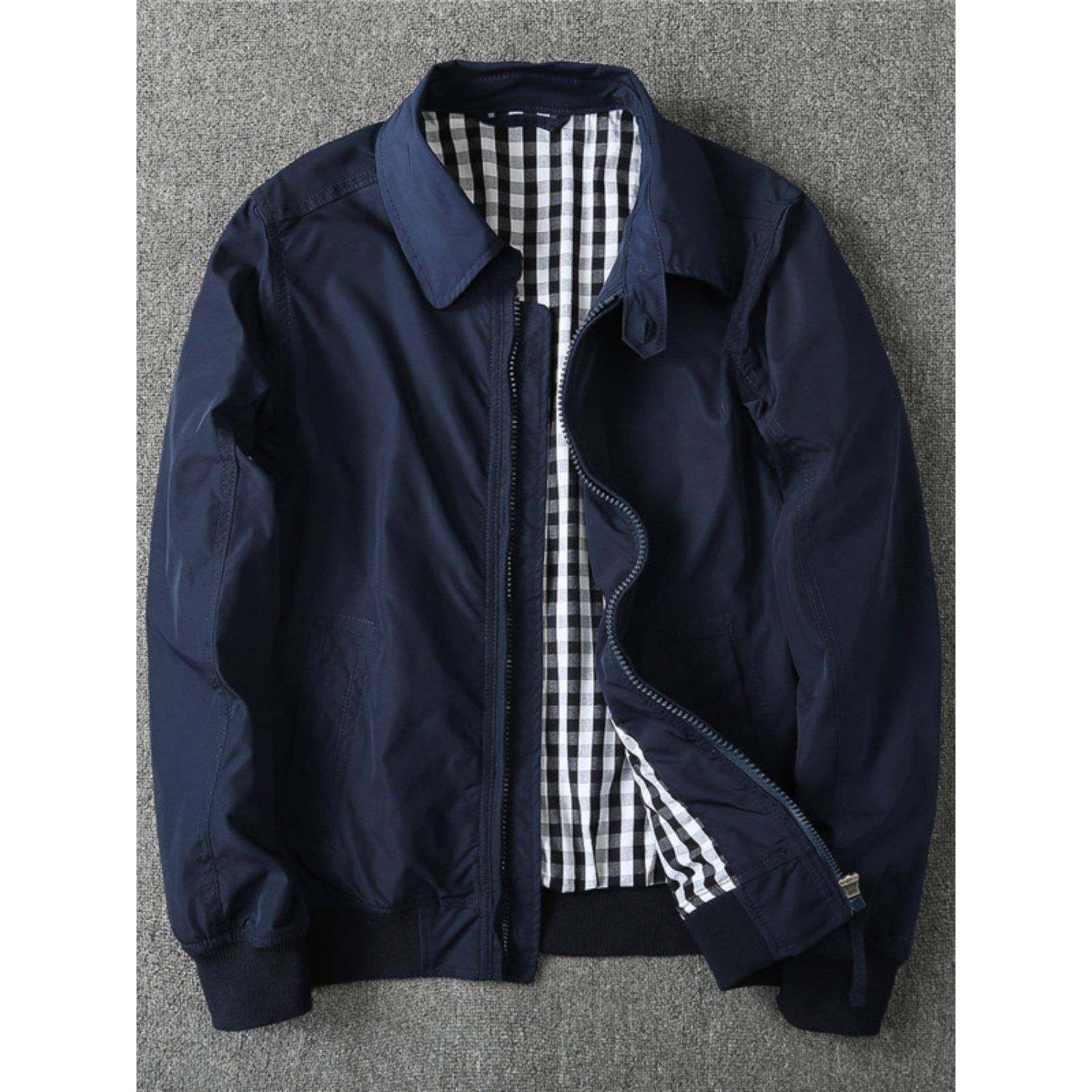 专柜轻奢高端男士防风衣外套春秋休闲百搭翻领2024新款双层夹克男,男装,秀禾服,淘宝优惠券,粉丝福利购,淘宝优惠卷