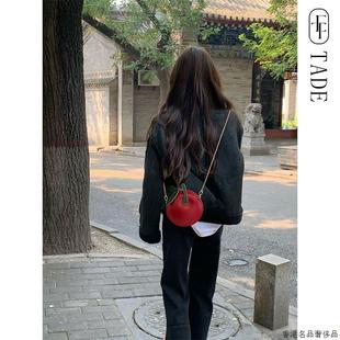 轻奢小众高级感斜挎包 超火红色迷你小包包女2025新款