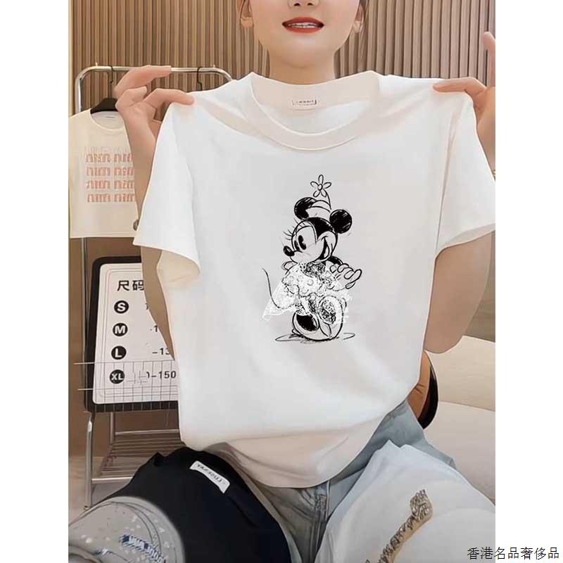 韩国2025新款正肩纯棉短袖t恤女夏季薄款上衣百搭减龄白色体恤潮