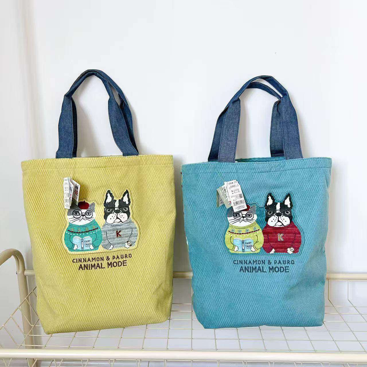 日本刺绣猫咪法斗犬摇粒绒单肩包手提包手拎包补习包417,箱包皮具/热销女包/男包,时尚帆布包,淘宝优惠券,粉丝福利购,淘宝优惠卷