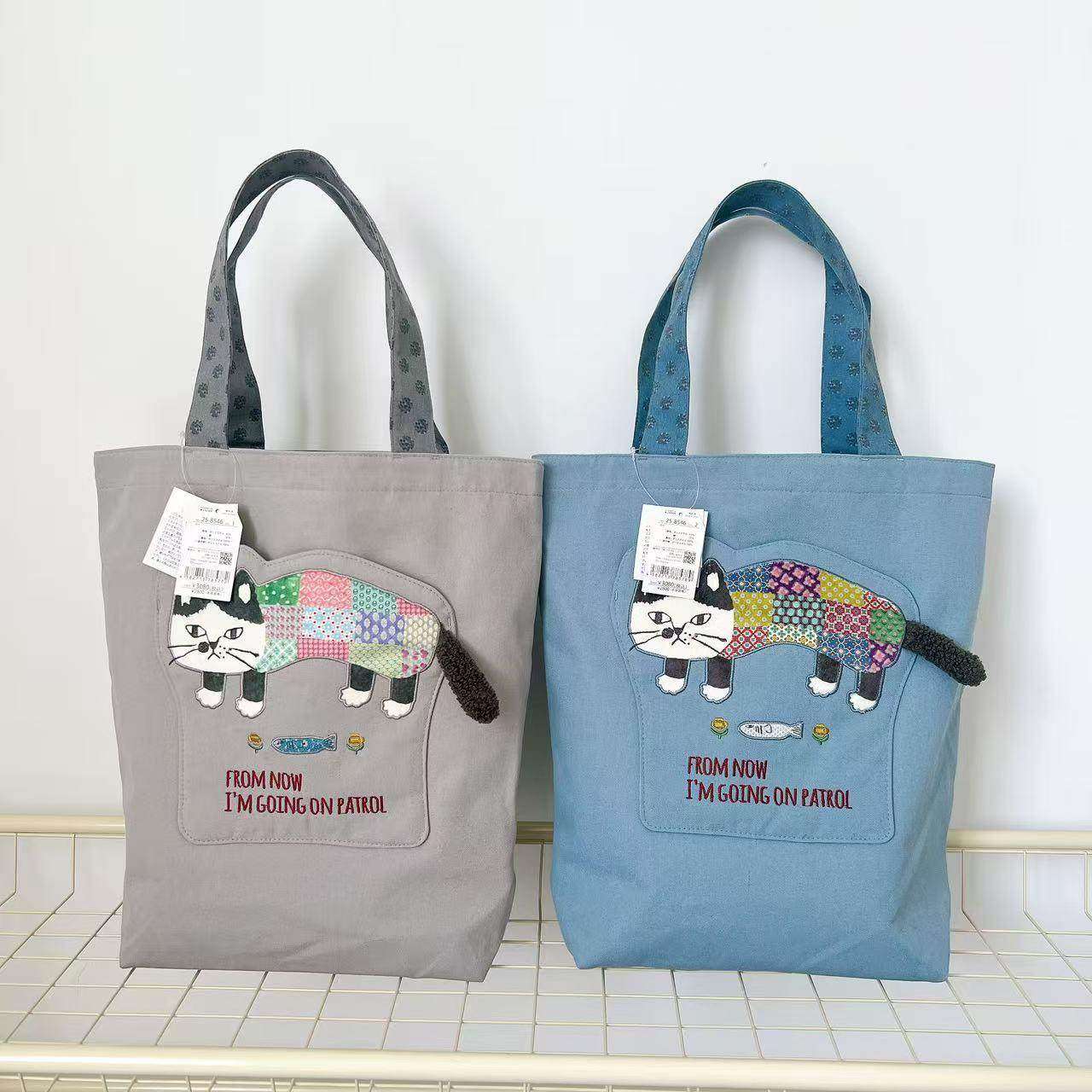 日本刺绣爬猫单肩包手提包手拎包补习包逛街购物401,箱包皮具/热销女包/男包,时尚帆布包,淘宝优惠券,粉丝福利购,淘宝优惠卷