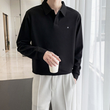2026春夏轻熟风宽松阔版华夫格面料男士POLO刺绣上衣PL08/P68控88，男装Polo衫，电商A243