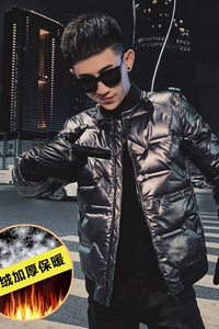 2026冬季潮流韩版字母压花加厚保暖痞帅男士羽绒服WY34/P140控168图片