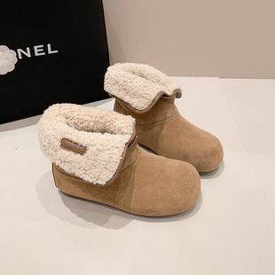 女靴子两穿东北大棉鞋 大码 雪地靴41到43皮毛一体厚底加绒加厚时尚